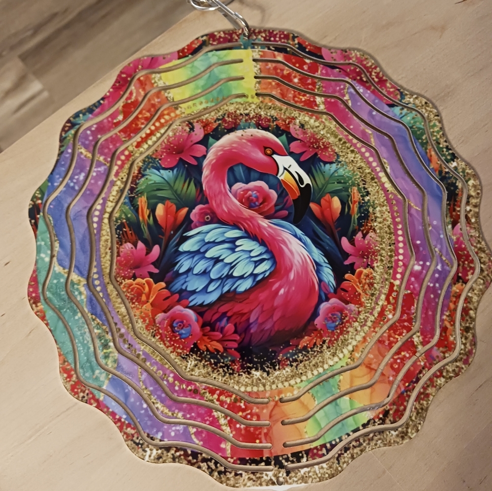 Flamingo wind spinner